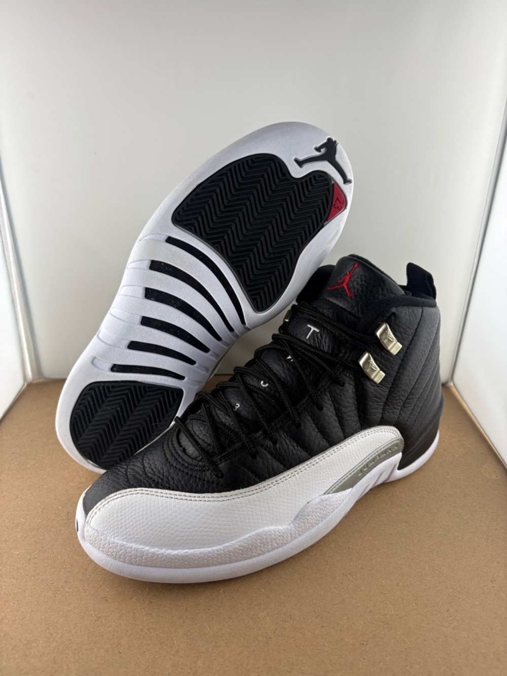Nike Air Jordan 12 Retro Playoff Black White CT8013-006 Men's Size 8